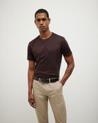 Slim Travel Tee, Dark Brown, hi-res